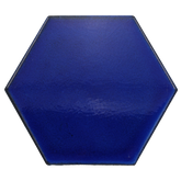 Altıgen Düz Kobalt Mavisi Seramik (15x17 cm)