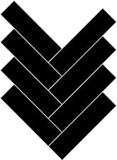 5x20 cm Siyah Düz Parlak 1.Kalite Seramik