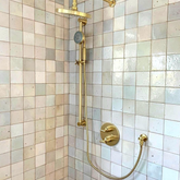 10x10 cm Terracotta Pearl White Janjanlı El Yapımı Dekor