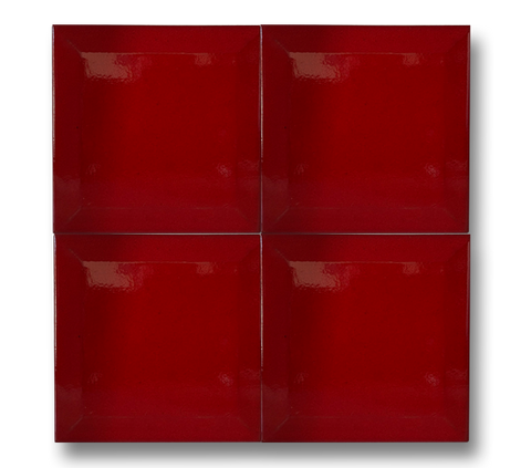 13x13 Metro Kırmızı Çatlak Sır El Yapımı Seramik