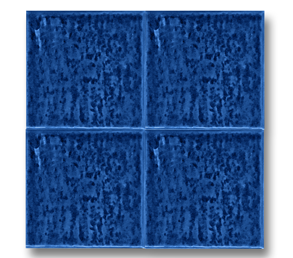 13x13 Rustik Kobalt Çatlak Sır El Yapımı Seramik