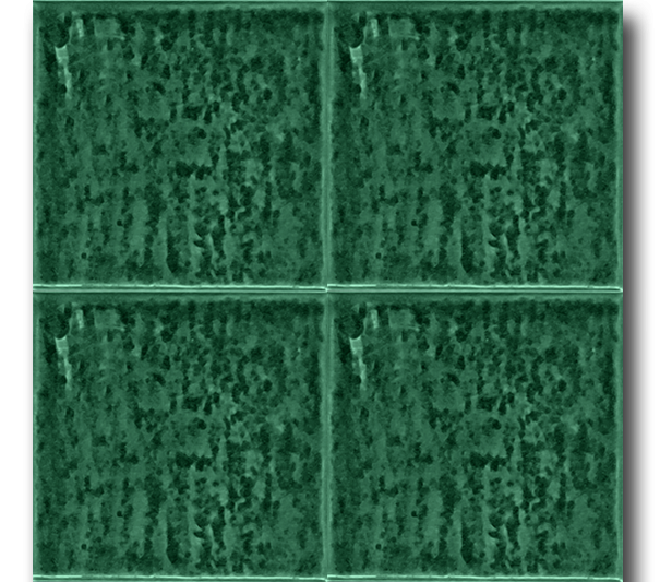 13x13 Rustik Zümrüt Yeşil Çatlak Sır El Yapımı Seramik