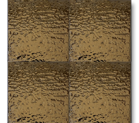 13x13 Rustik Altın Çatlak Sır El Yapımı Seramik