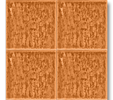 13x13 Rustik Tarçın Çatlak Sır El Yapımı Seramik