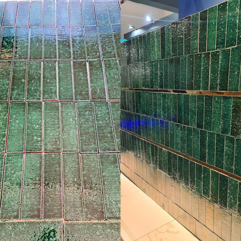 6.5x21x5 cm Terra Cotta Emerald El Yapımı Dekor