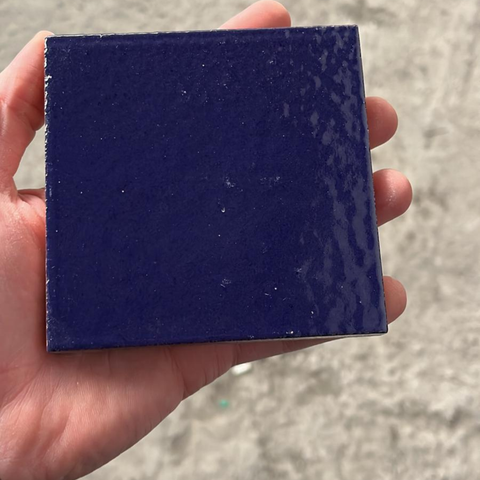 10x10 cm Terracotta Cobalt El Yapımı Dekor