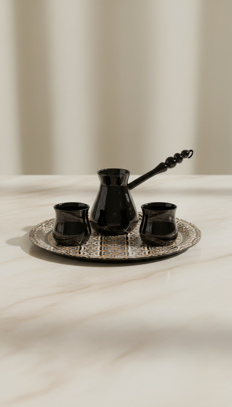 Marble Serving Board With Brass Inlay