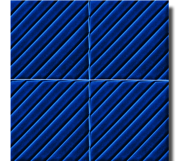 20x20 Linea Kobalt Çatlak Sır El Yapımı Seramik