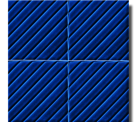 20x20 Linea Kobalt Çatlak Sır El Yapımı Seramik