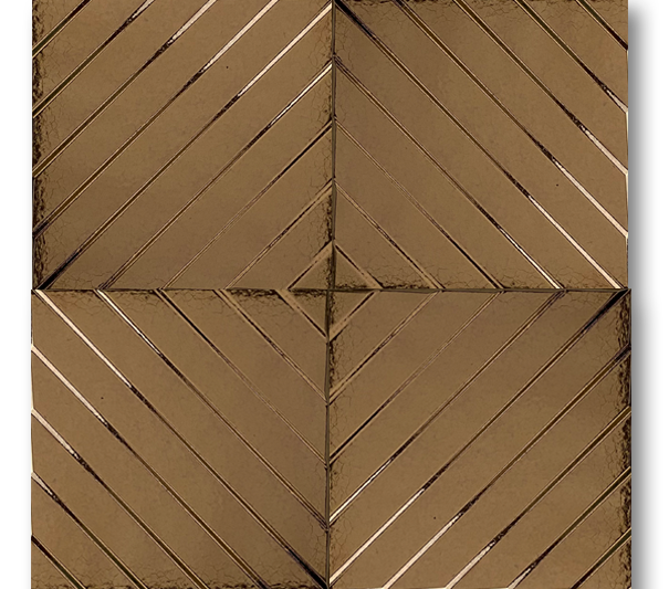 20x20 Linea Altın Çatlak Sır El Yapımı Seramik