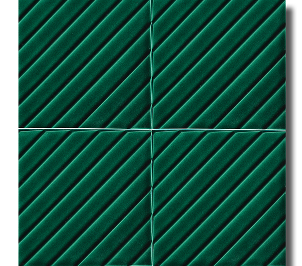 20x20 Linea Zümrüt Yeşil Çatlak Sır El Yapımı Seramik