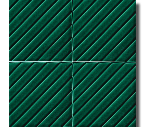 20x20 Linea Zümrüt Yeşil Çatlak Sır El Yapımı Seramik