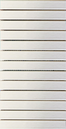 15,5 x 30,5 cm Stick Mozaik Beyaz Çatlak Sır El Yapımı Seramik