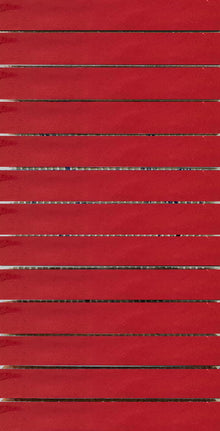 15,5 x 30,5 cm Stick Mozaik Kırmızı Çatlak Sır El Yapımı Seramik